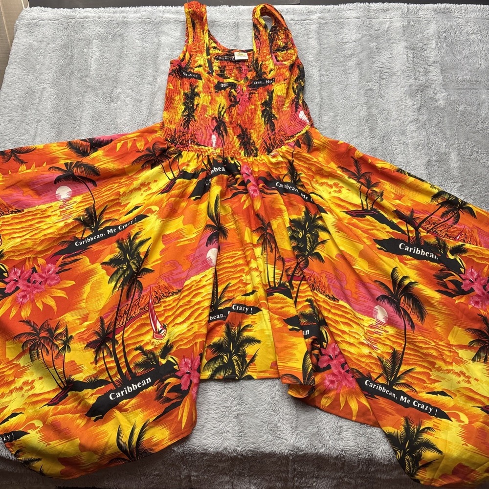 Rima Beachwear Woman's Dress Lightweight Caribbean Style One Size Fits All